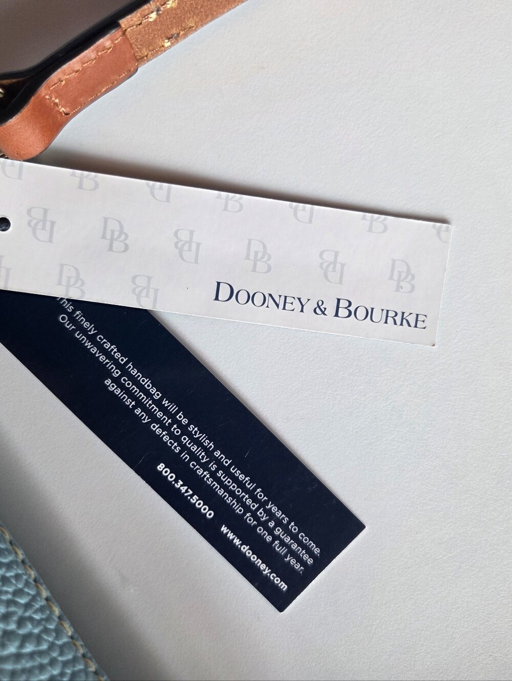 Dooney & Bourke Pebble Grain Barrel Bag Caribbean Blue NWT 2 Straps Crossbody - Picture 10 of 11